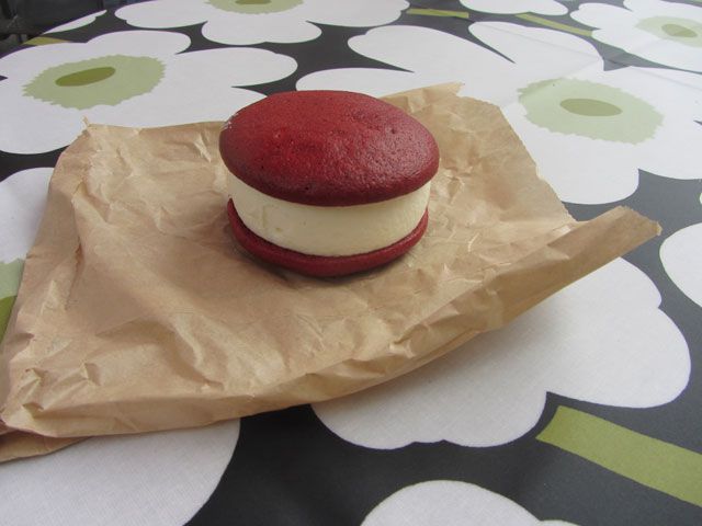 No meal would be complete without dessert. Lower East Side bakery Melt is selling ice cream sandwiches ($4) in a variety of flavors; this sweet treat is made of red velvet cookies and cream cheese ice cream.
